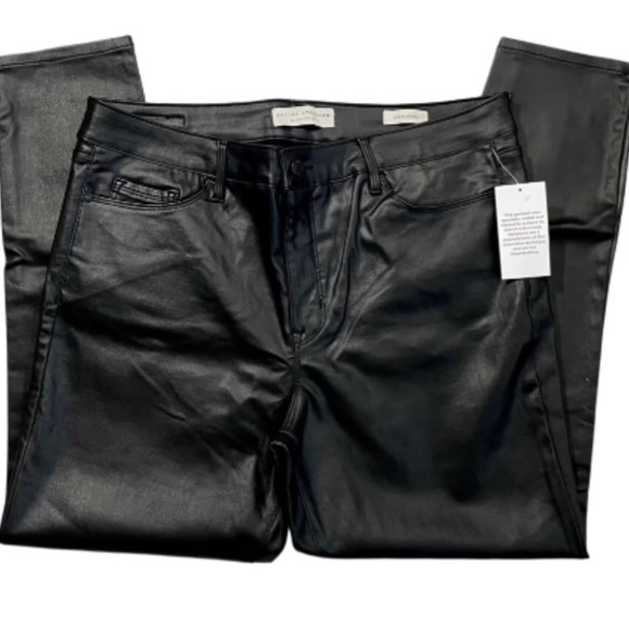 NWT Revolve X Sanctuary Social Standard Black Coated Wax Skinny Jeans - Picture 4 of 12